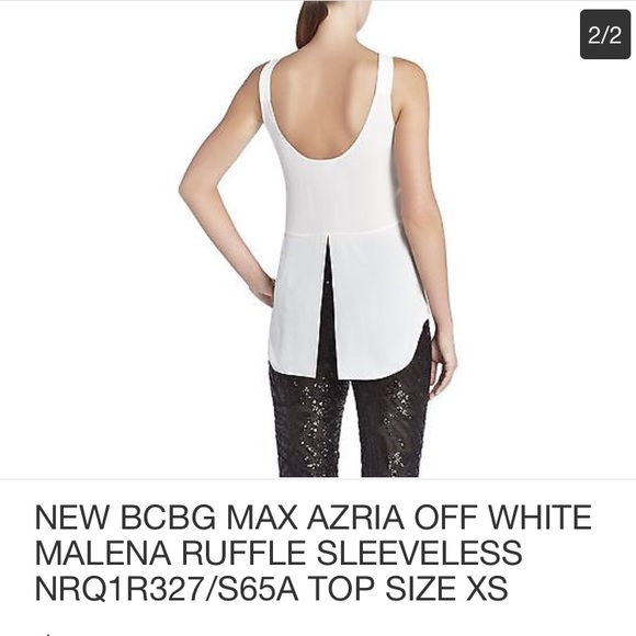 FINAL MARKDOWN 🆕✨BCBGMAXAZRIA✨Malena Ruffle top - Picture 2 of 8